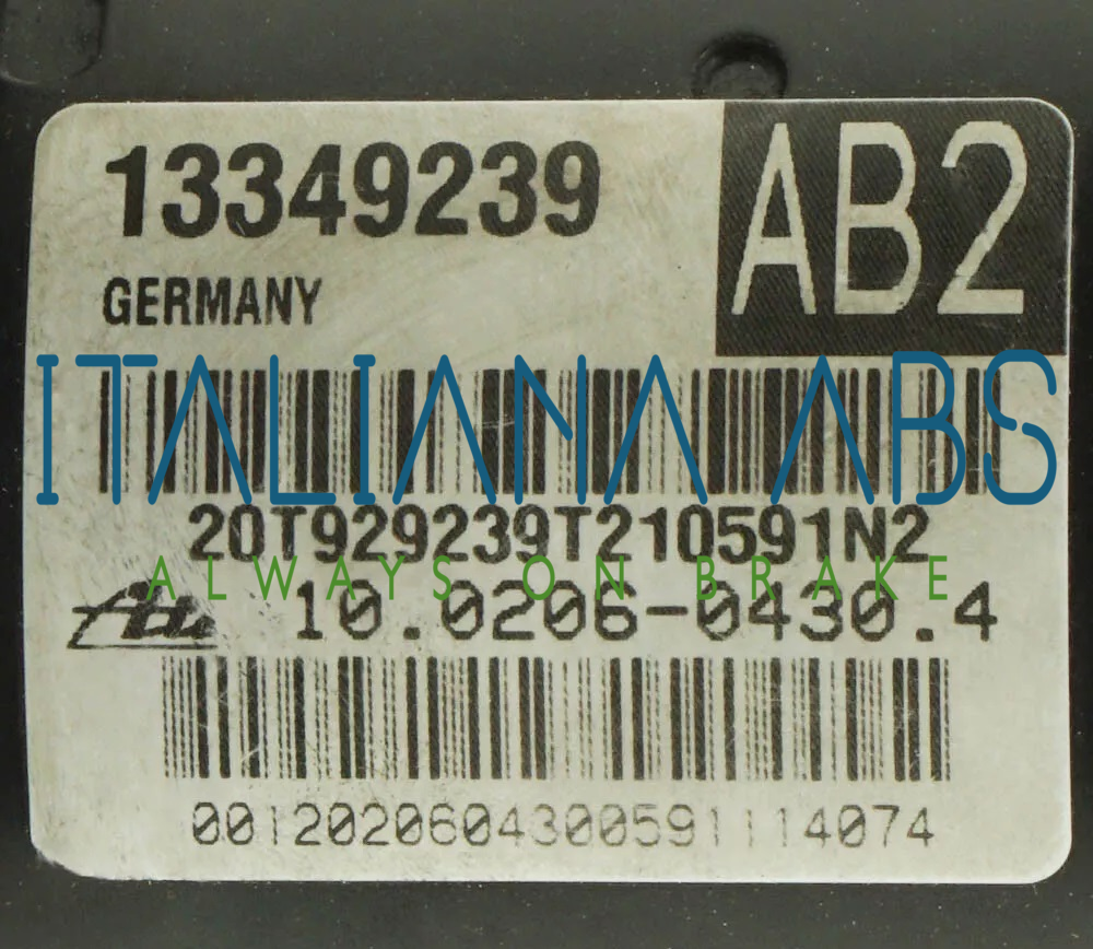 Centralina ABS CHEVROLET, codici identificativi: 13349239 AB2 10096045543