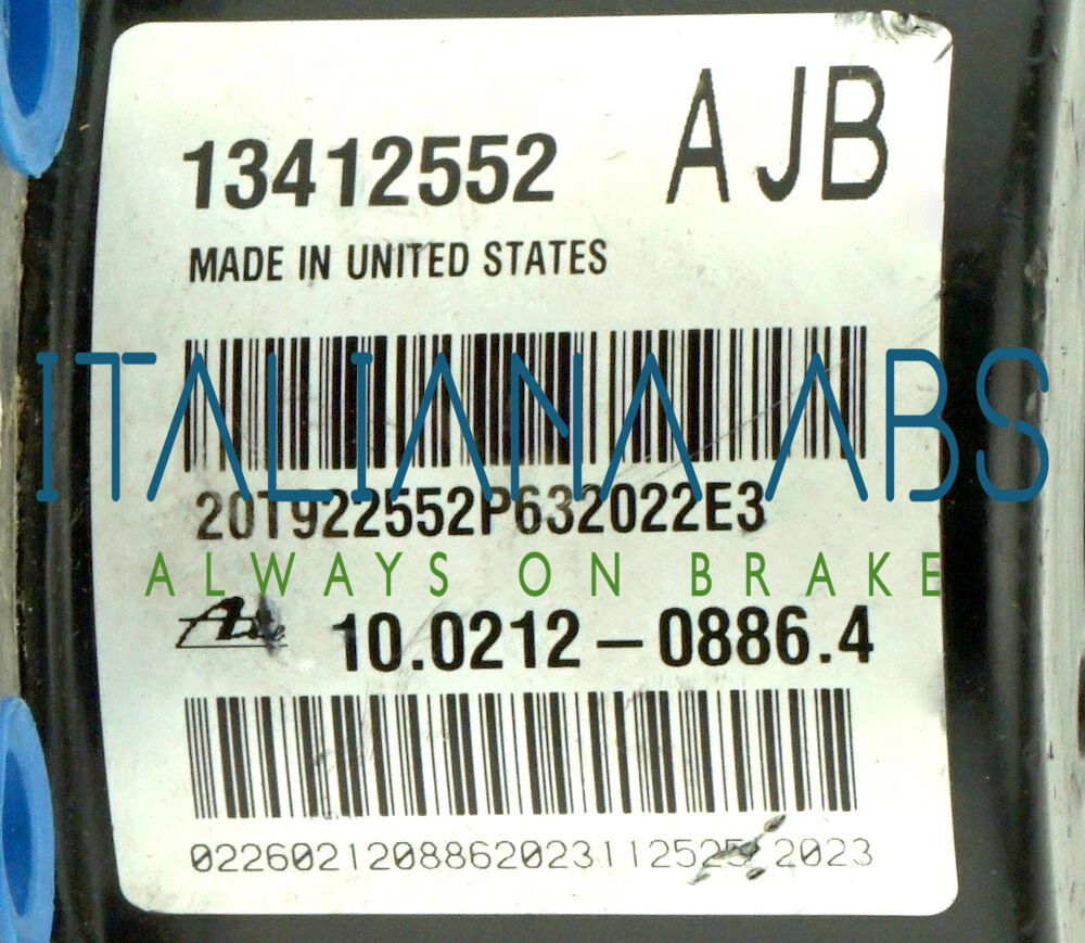 Centralina ABS OPEL, codici identificativi: 13412552 AJB 10021208864 10096145453