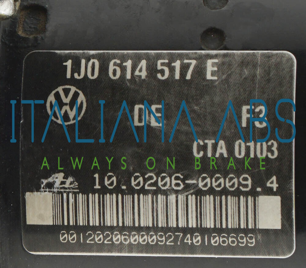 Centralina ABS VW, codici identificativi: 1C0907379E 10096003133 1J0614517E