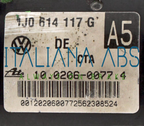 Centralina ABS VW, codici identificativi: 1C0907379L 10096003343 1J0614117G