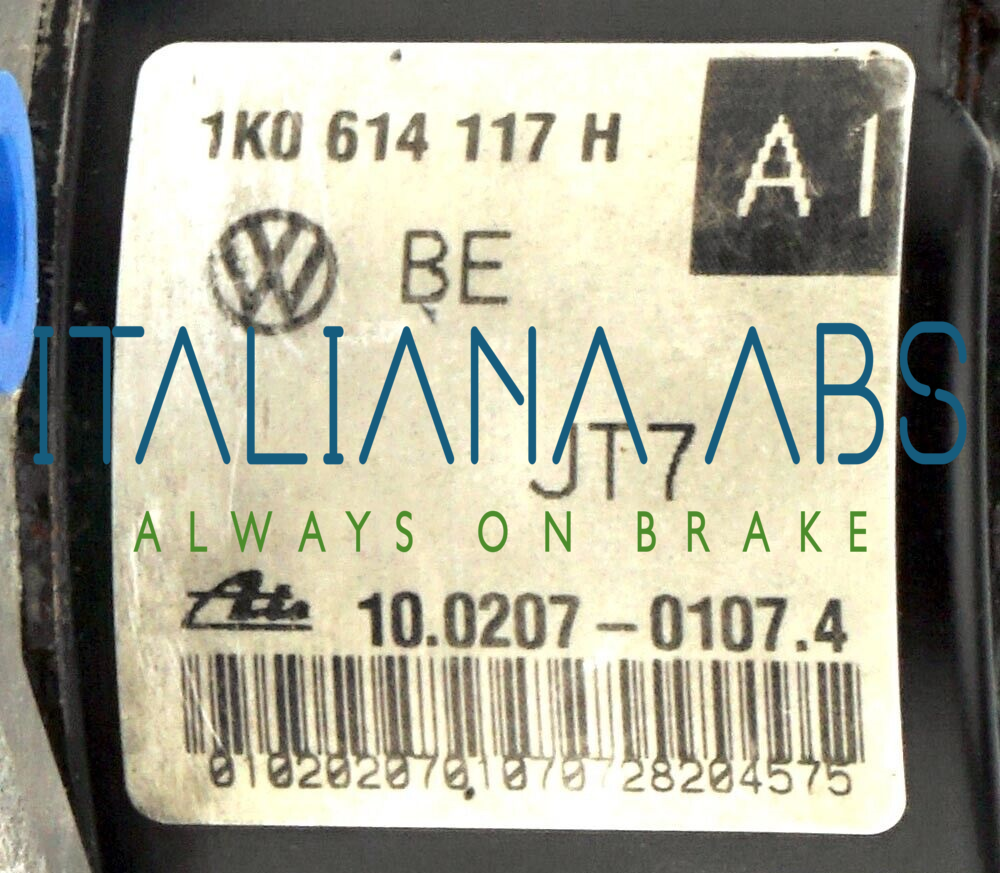 Centralina ABS VW, codici identificativi: 1K0614117H 1K0907379P 10097003153