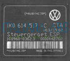 Centralina ABS VW, codici identificativi: 1K0614517AC 10039928624 10096003623