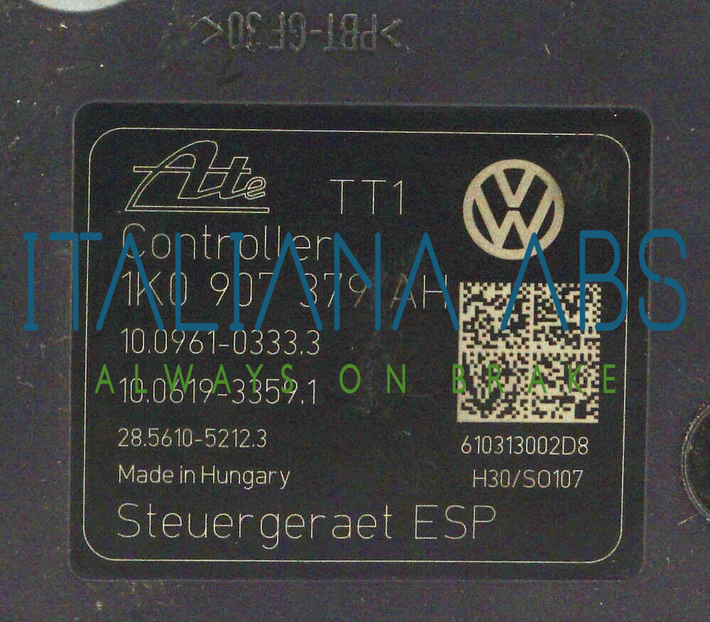 Centralina ABS VW, codici identificativi: 1K0614517AS 10096103333 1K0907379AH