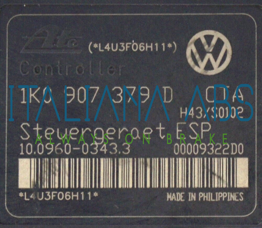 Centralina ABS VW, codici identificativi: 1K0614517B 1K0907379D 10096003433