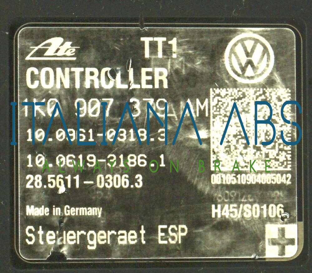 Centralina ABS VW, codici identificativi: 1K0614517BB 1K0907379AM 10096103183
