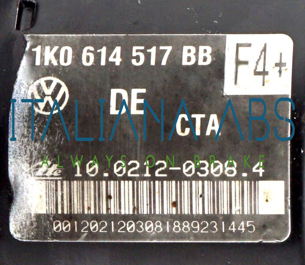 Centralina ABS VW, codici identificativi: 1K0614517BB 1K0907379AM 10096103263