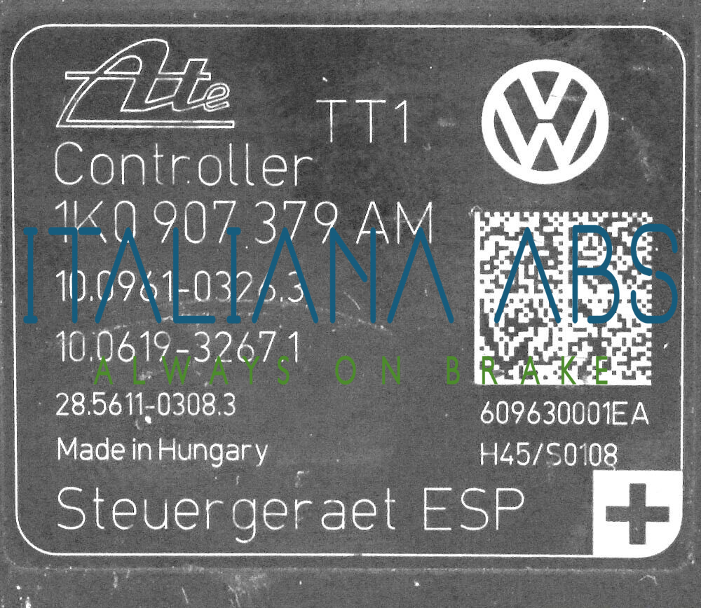 Centralina ABS VW, codici identificativi: 1K0614517BB 1K0907379AM 10096103263