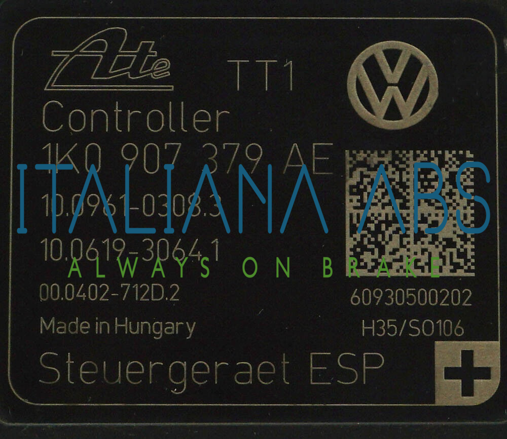 Centralina ABS VW, codici identificativi: 1K0614517BE 1K0907379AE 10096103083