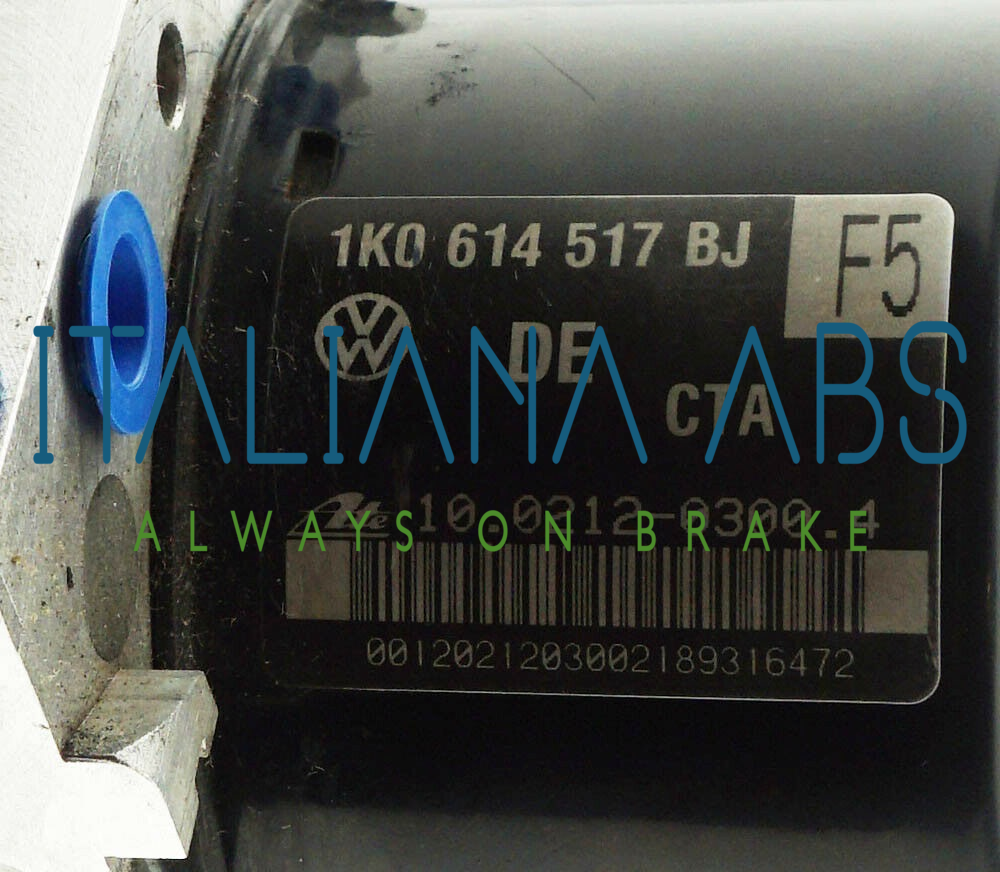 Centralina ABS VW, codici identificativi: 1K0614517BJ 1K0907379AN 10096103143