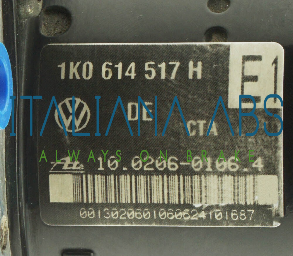 Centralina ABS VW, codici identificativi: 1K0614517H 1K0907379K 10096003483