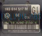 Centralina ABS VW, codici identificativi: 1K0614517M 1K0907379Q 10096003553