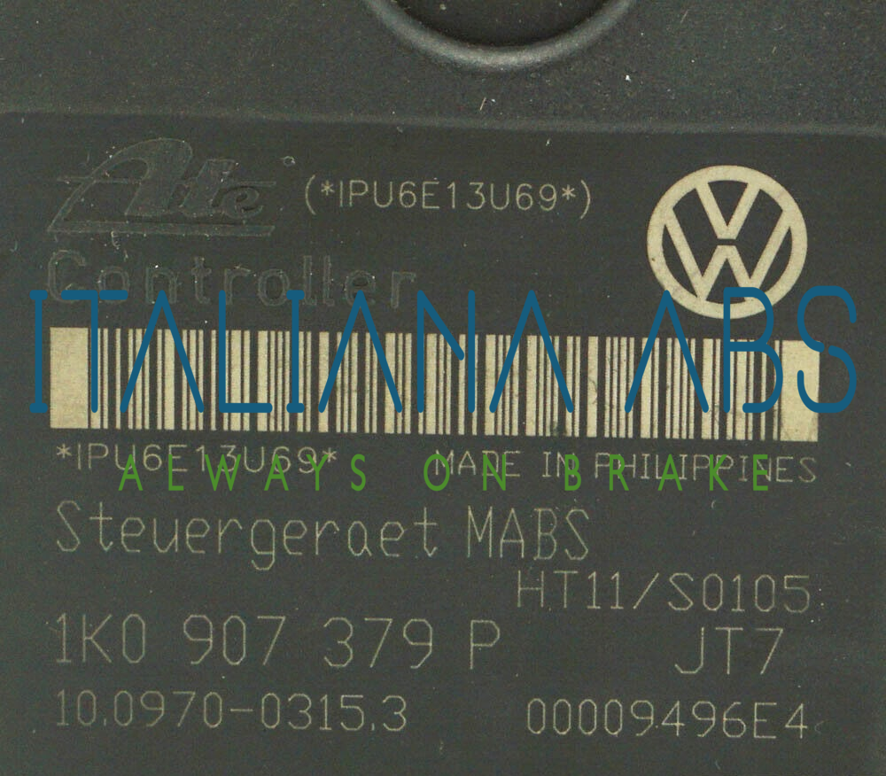 Centralina ABS VW, codici identificativi: 6Q0614517AE 0265950518 6Q0907379AQ