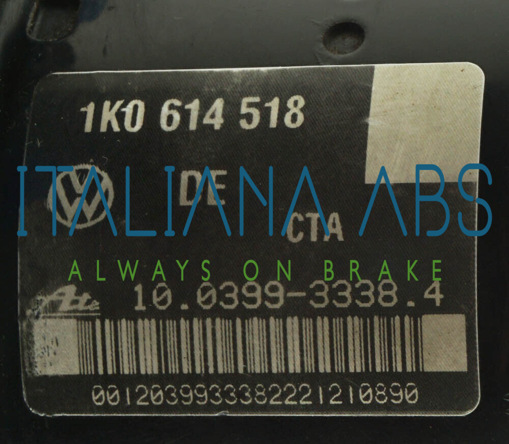 Centralina ABS VW, codici identificativi: 1K0907379Q 10096003553 1K0614518