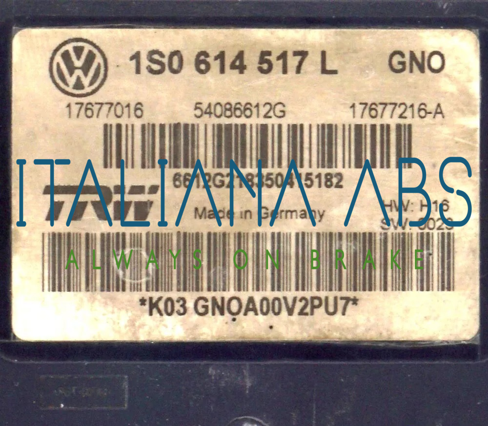 Centralina ABS VW 1S0614517L 17677016 54086612G 17677216A