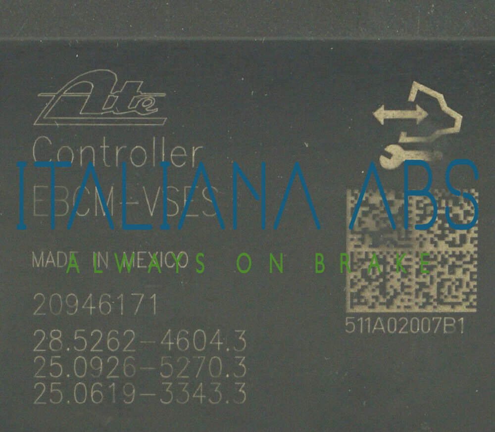 Centralina ABS CHEVROLET, codici identificativi: 20946178 20946171 28526246043