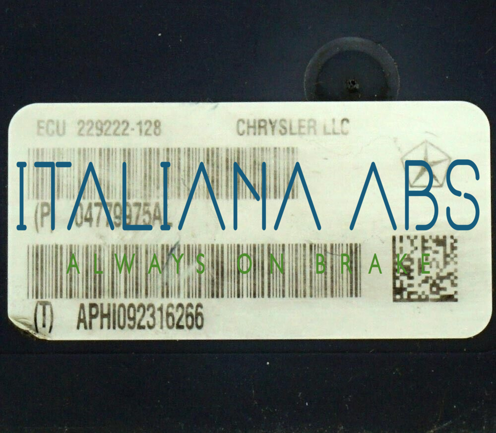 Centralina ABS JEEP, codici identificativi: 229222128 04779975AL P04779975AL