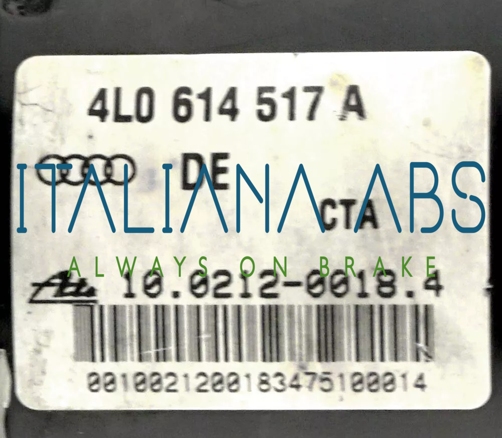 Centralina ABS AUDI, codici identificativi: 4L0614517A 10092603023 10021200184