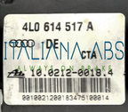 Centralina ABS AUDI, codici identificativi: 4L0614517A 10092603023 10021200184