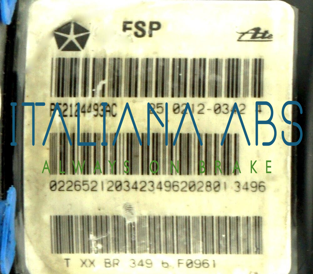 Centralina ABS JEEP, codici identificativi: 25092843083 P52124493AC 25021203424
