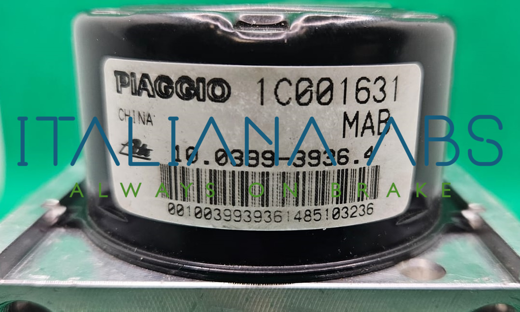 Centralina ABS PIAGGIO, codici identificativi: 28501286023 1C001631 MAB 100399393641