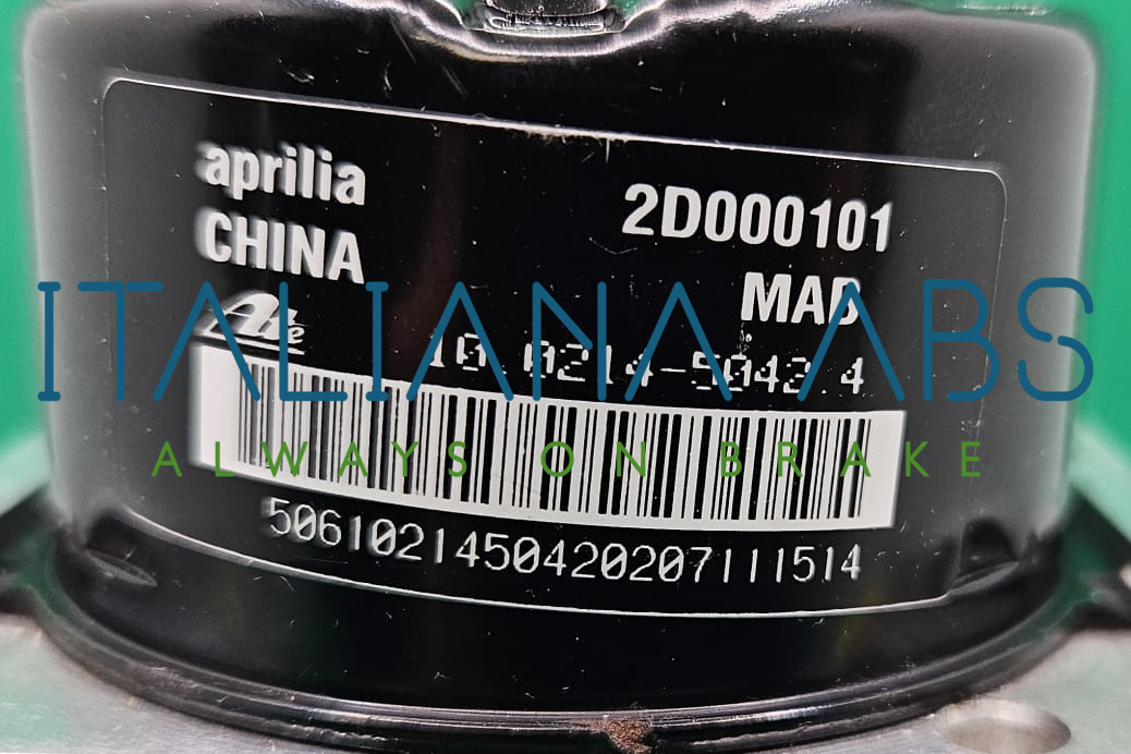 Centralina ABS Moto Guzzi, codici identificativi: 2D000101 10021450423 28501310013