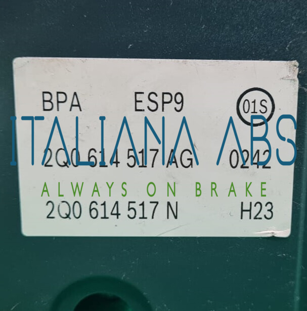 Centralina ABS VW, codici identificativi: 2Q0614517AG 0265292096 0265956685