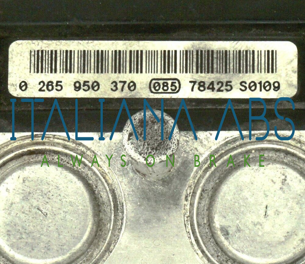 Centralina ABS CITROEN, codici identificativi: 0265950370 96489462080 9649988180