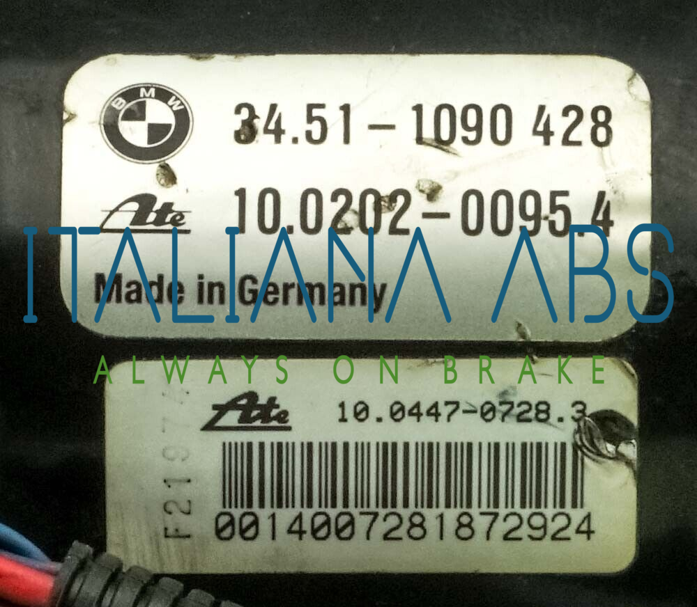 Centralina ABS BMW, codici identificativi: 34511090428 10020200954 10044707283