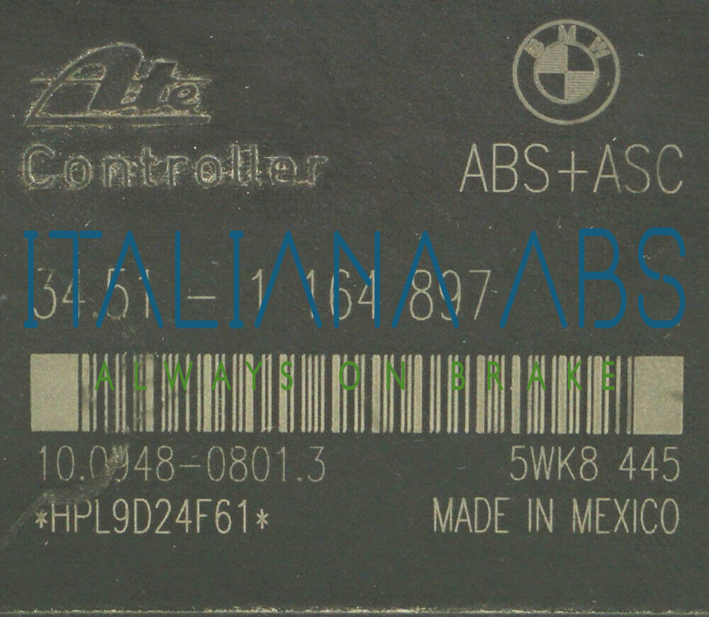 Centralina ABS BMW, codici identificativi, 34511164896 34511164897 100948013