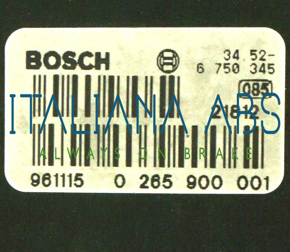 Centralina ABS BMW, codici identificativi, 34516750383 0265900001 34526750345
