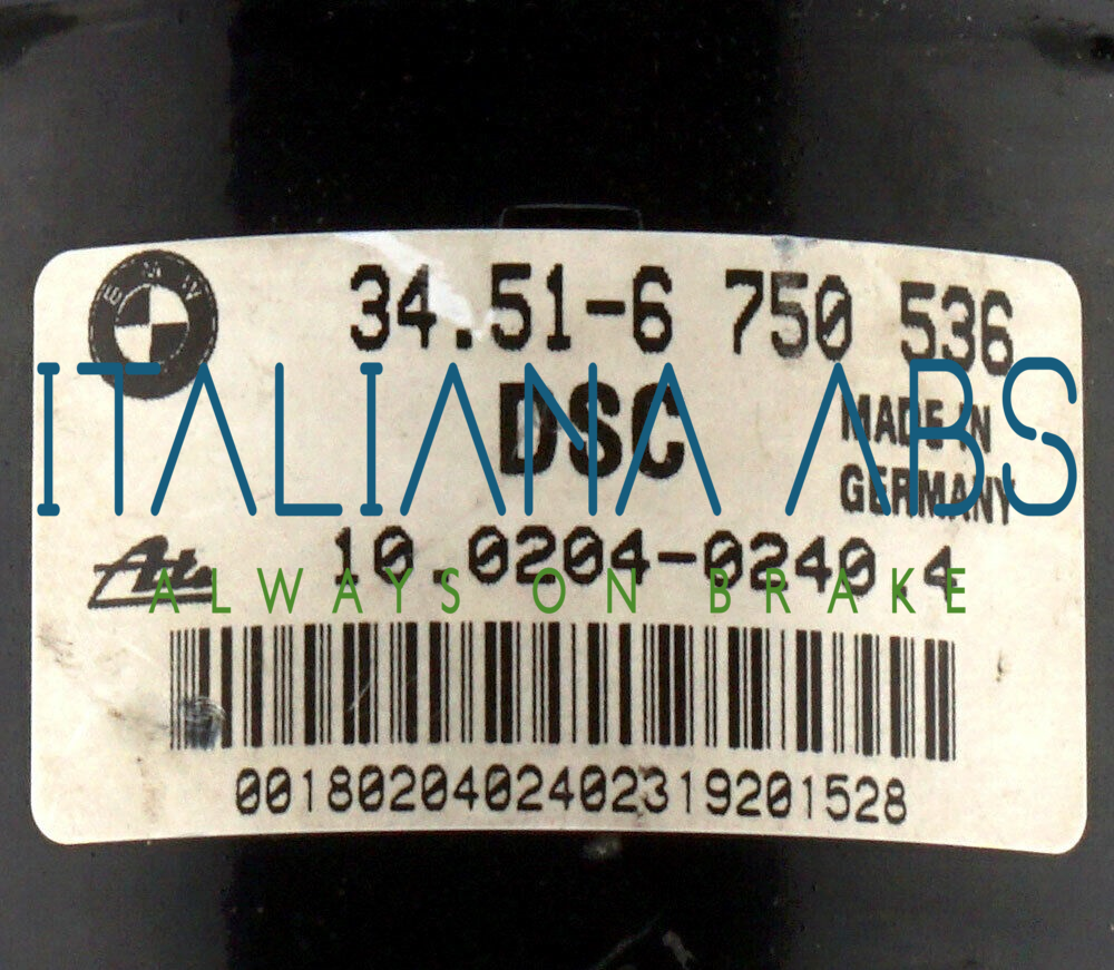 Centralina ABS BMW, codici identificativi: 34516750536 10020402404 10094708053