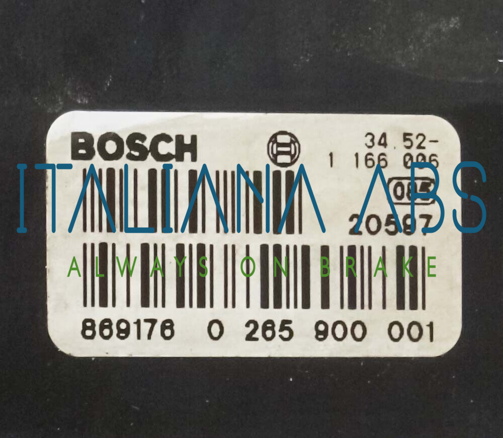 Centralina ABS BMW, codici identificativi: 34516756340 0265900001 34521166006