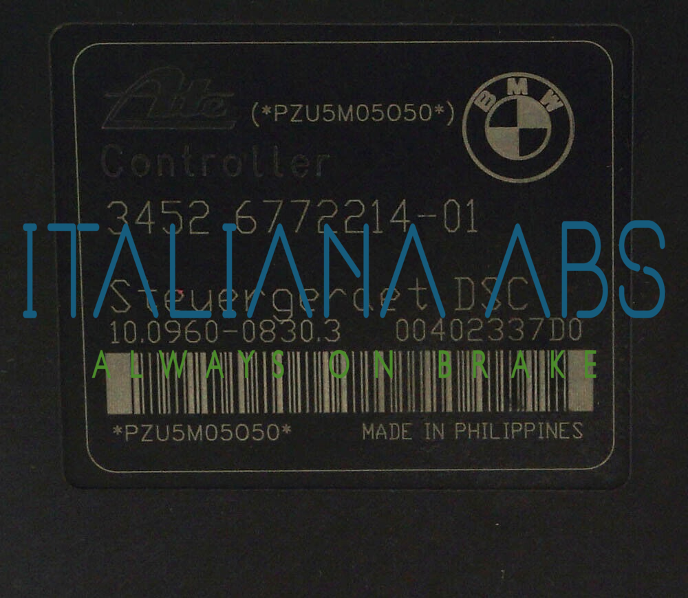 Centralina ABS BMW, codici identificativi: 34516772213 3452 6772214 10096008303