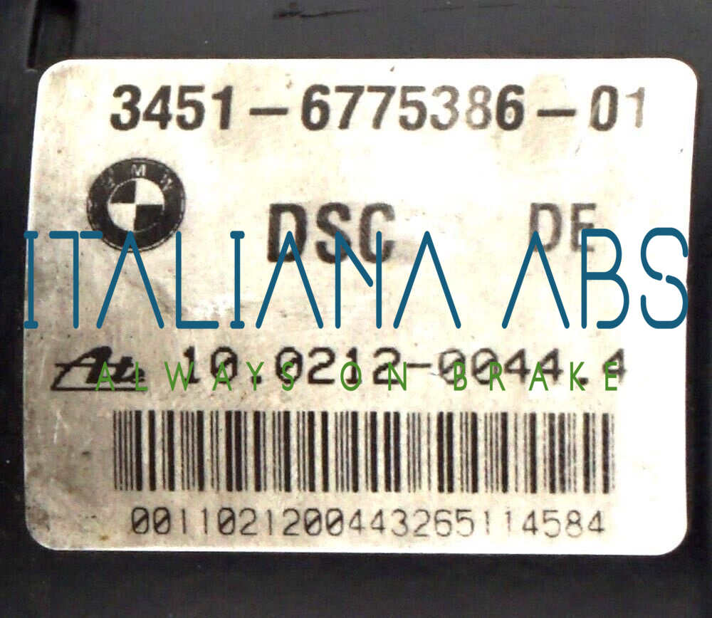 Centralina ABS BMW, codici identificativi: 34516775386 34526775387 10096108303