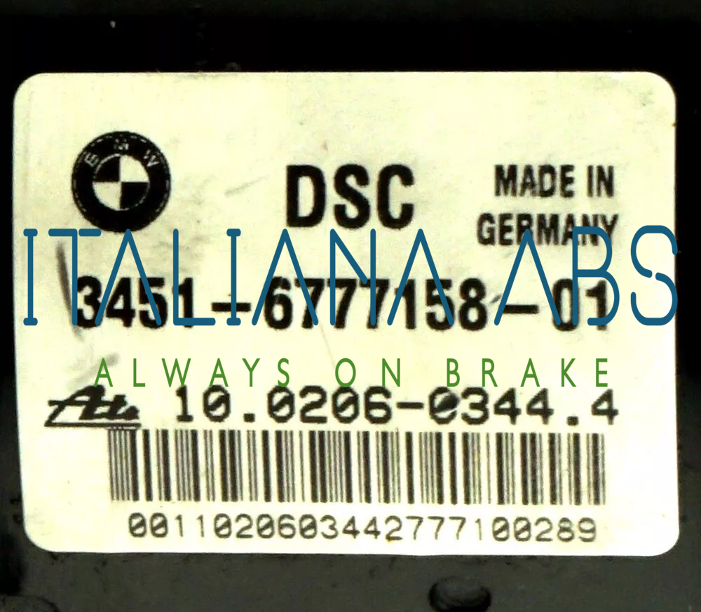 Centralina ABS BMW, codici identificativi: 34516777158 34526777159 10096008383