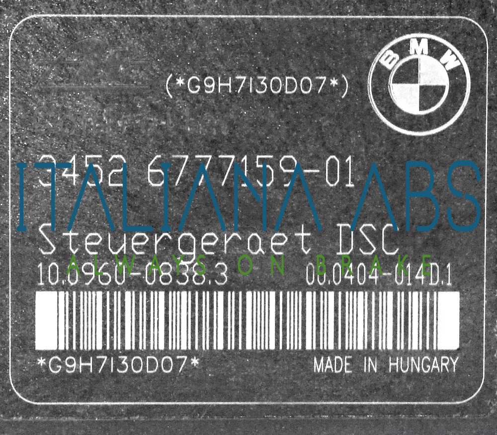 Centralina ABS BMW, codici identificativi: 34516777158 34526777159 10096008383