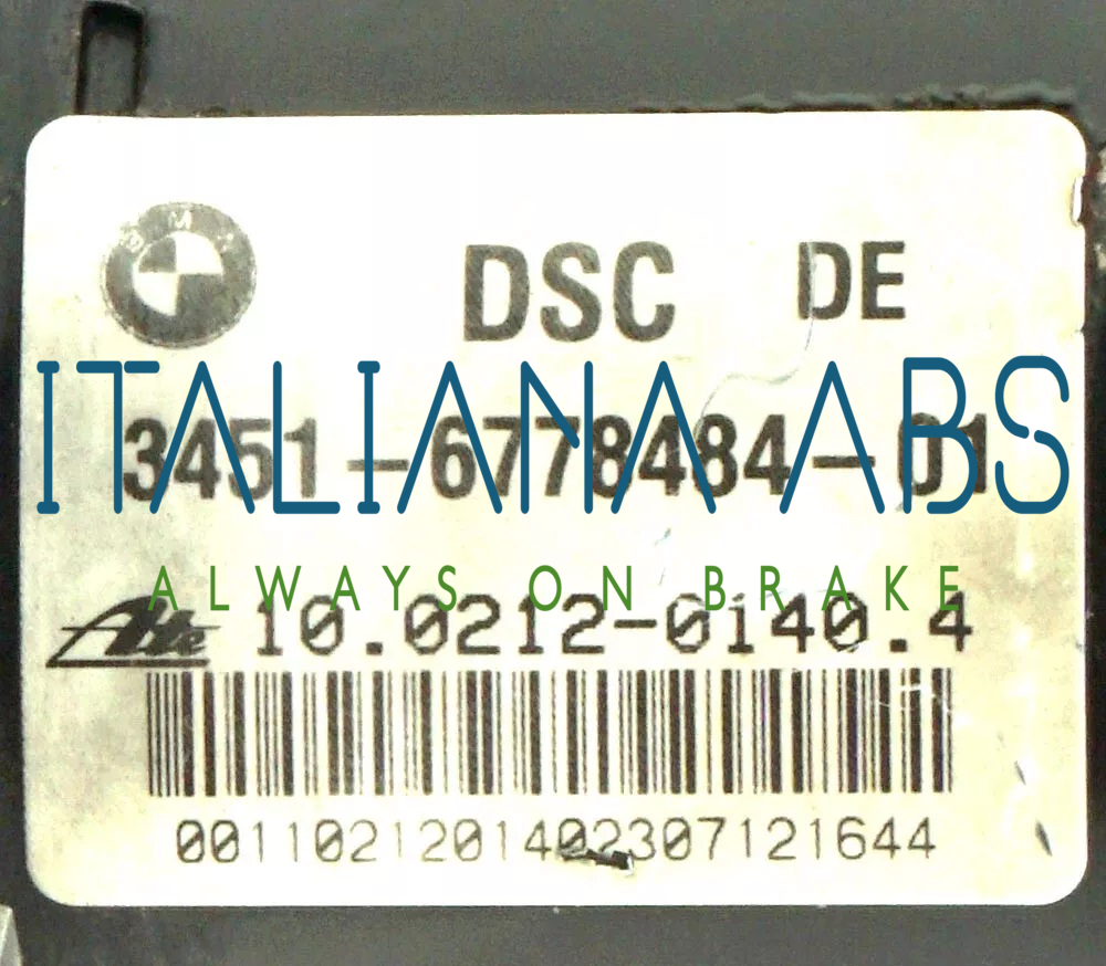 Centralina ABS BMW, codici identificativi: 3451677848401 10021201404 10096108503
