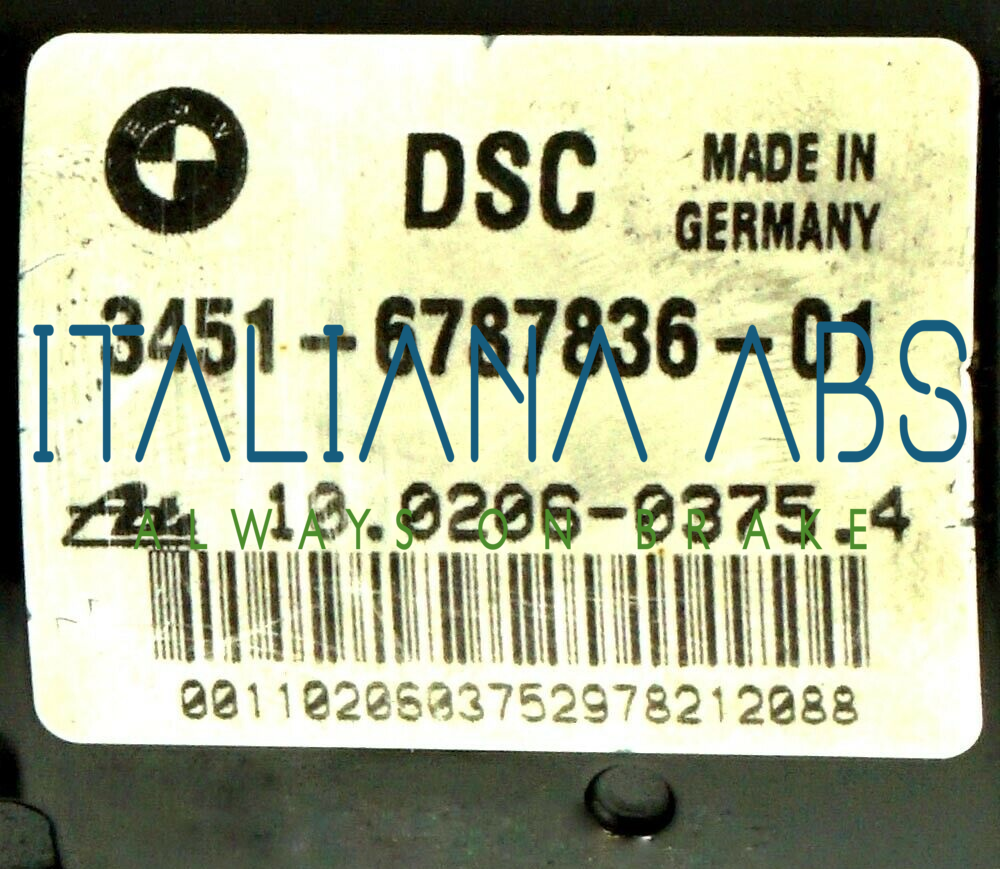 Centralina ABS BMW, codici identificativi, 34516787836 6787837 10096008413
