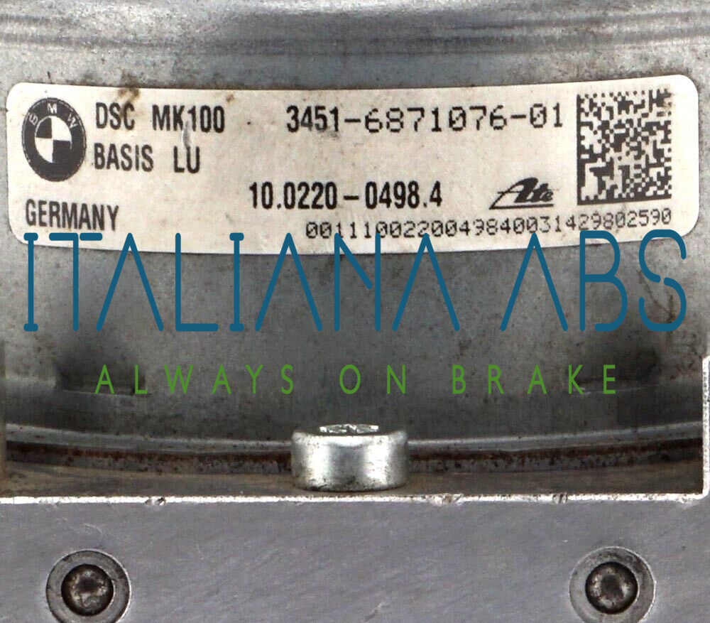 Centralina ABS BMW, codici identificativi:  34516871076 6871077 10091608933