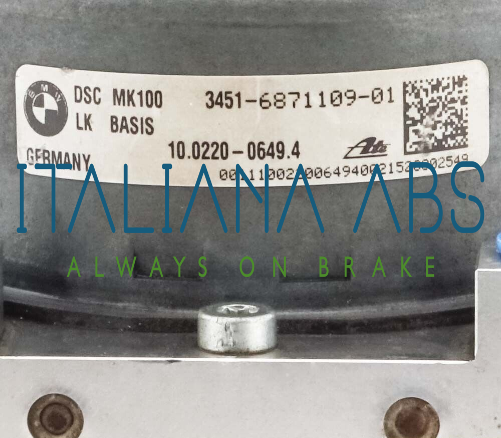 Centralina ABS BMW, codici identificativi: 34516871109 6871110 10091708593