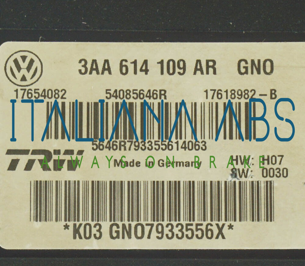 Centralina ABS VW 3AA614109AF 17654055 54085620T 17618955A