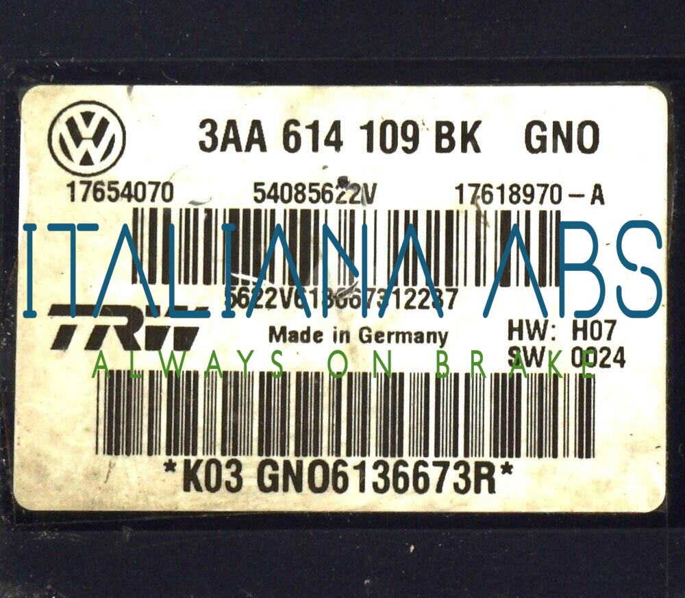 Centralina ABS VW 3AA614109BK 17654070 54085622V 17618970A