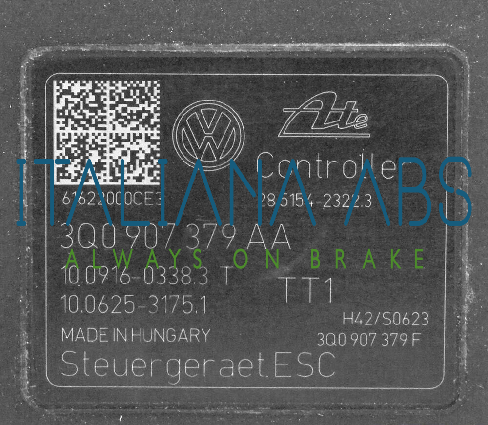 Centralina ABS AUDI, codici identificativi: 3Q0614517AA 3Q0907379AA 10091603383T