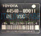 Centralina ABS TOYOTA, codici identificativi: 445400D011 06210903193 895410D030