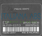 Centralina ABS TOYOTA, codici identificativi: 445400D011 06210903193 895410D030