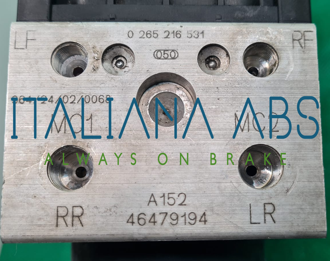Centralina ABS Alfa Romeo, codici identificativi: 46479194 0265216531 0273004337