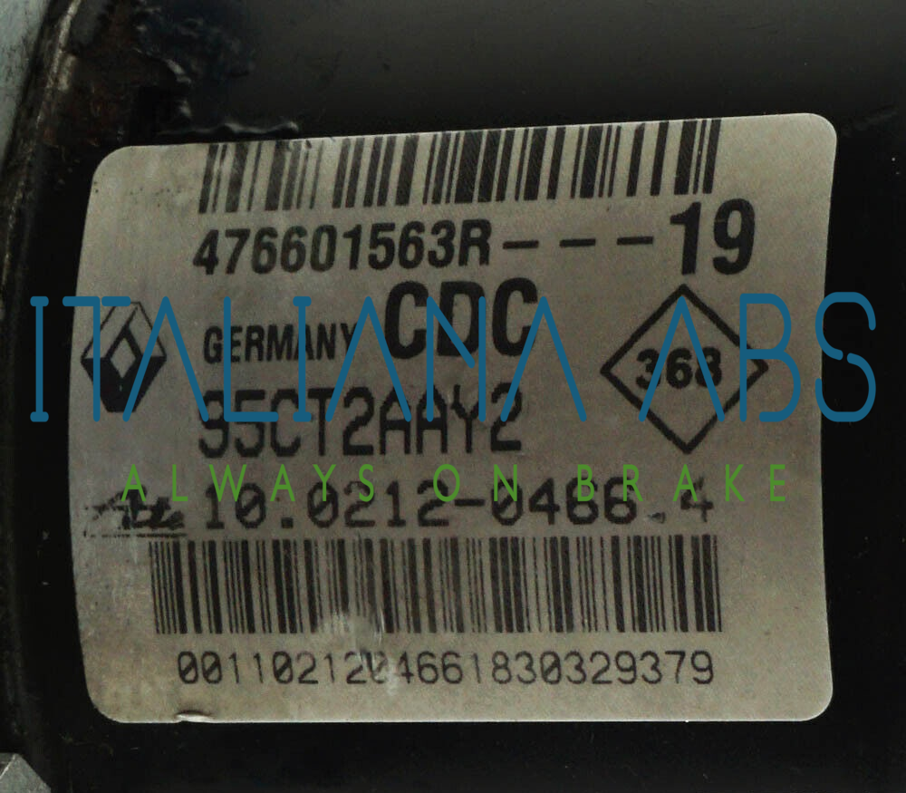 Centralina ABS RENAULT, codici identificativi: 476601563R 10021204664 10096114473