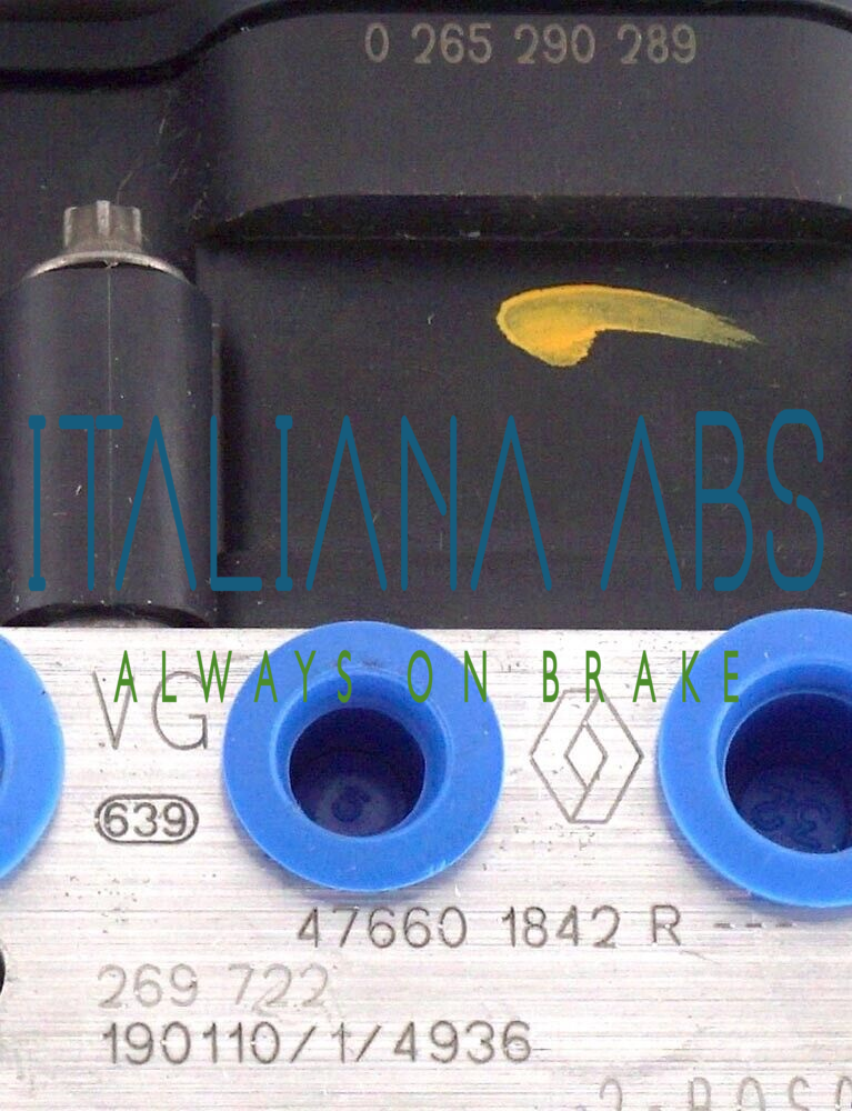 Centralina ABS DACIA, codici identificativi: 476601842R 0265290289 0265956527