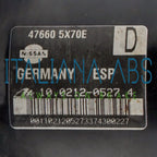 Centralina ABS NISSAN, codici identificativi: 476605X70E 10021205274 10092633913