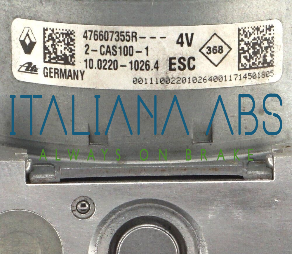 Centralina ABS RENAULT, codici identificativi: 476607355R 10022010264 10091514803